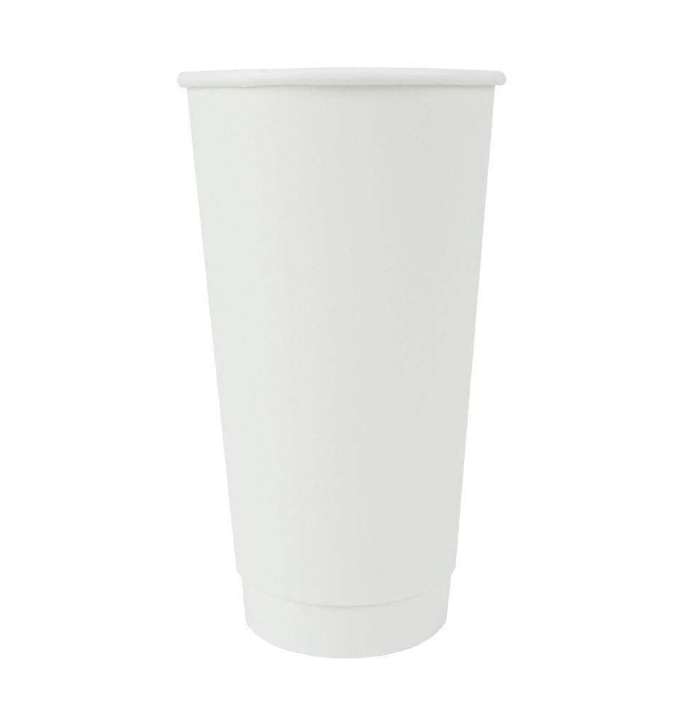 20 oz White Double Wall Hot Paper Cups - HCF520120