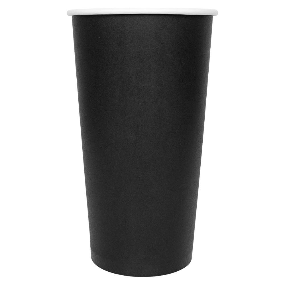 UNIQIFY® 20 oz Black Single-Wall Hot Paper Cups - HCF100220
