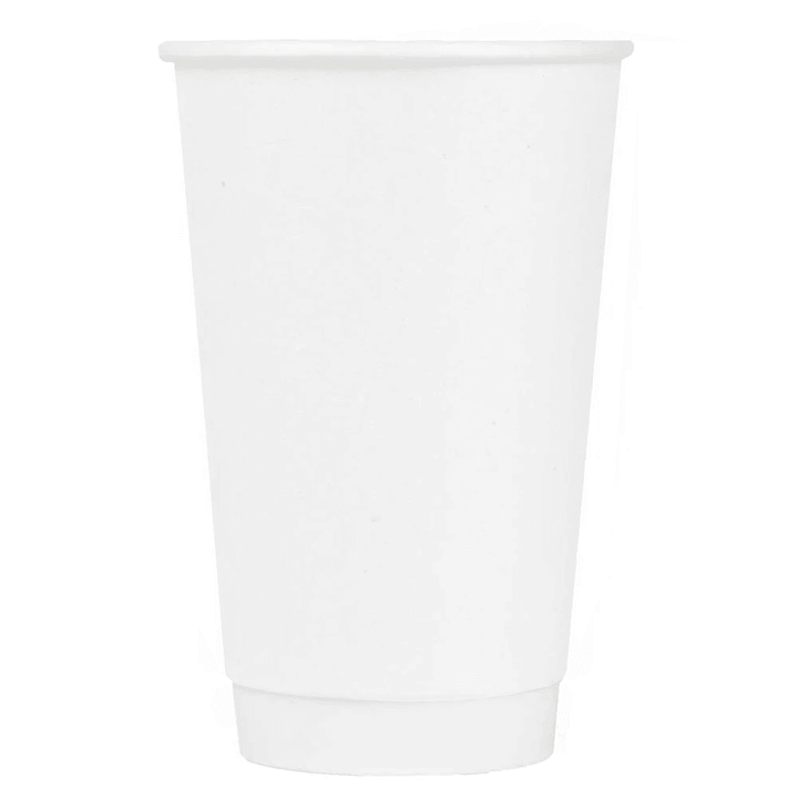 UNIQIFY® White Double-Wall Hot Paper Cups - 16 oz - HCF520116