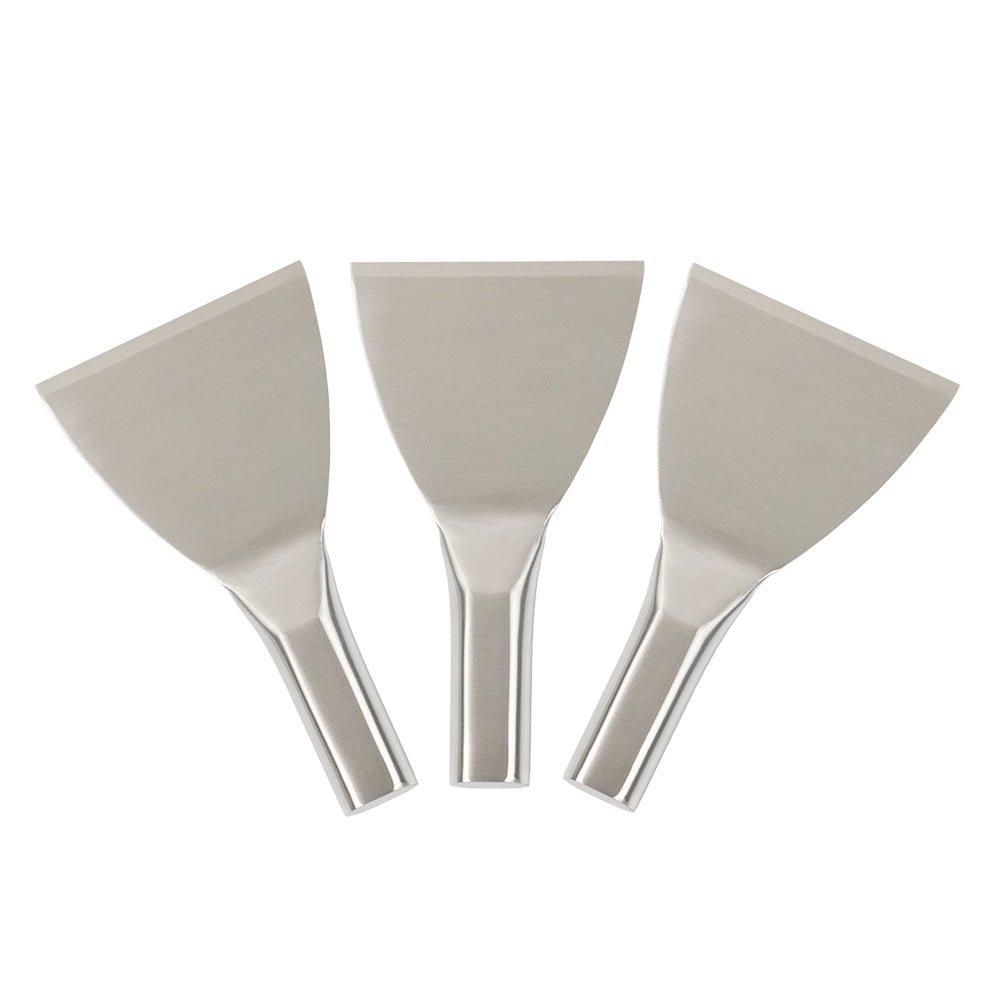 Heavy Duty Stainless Steel Rolled Ice Cream Scraper with 4" Blade (Pack of 3) - 50230