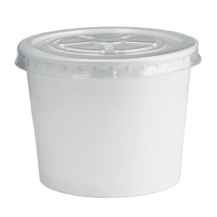 UNIQIFY® 16 oz Clear Flat Ice Cream Cup Lids - 38916M