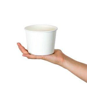 UNIQIFY® 16 oz White Ice Cream Cups - 63919