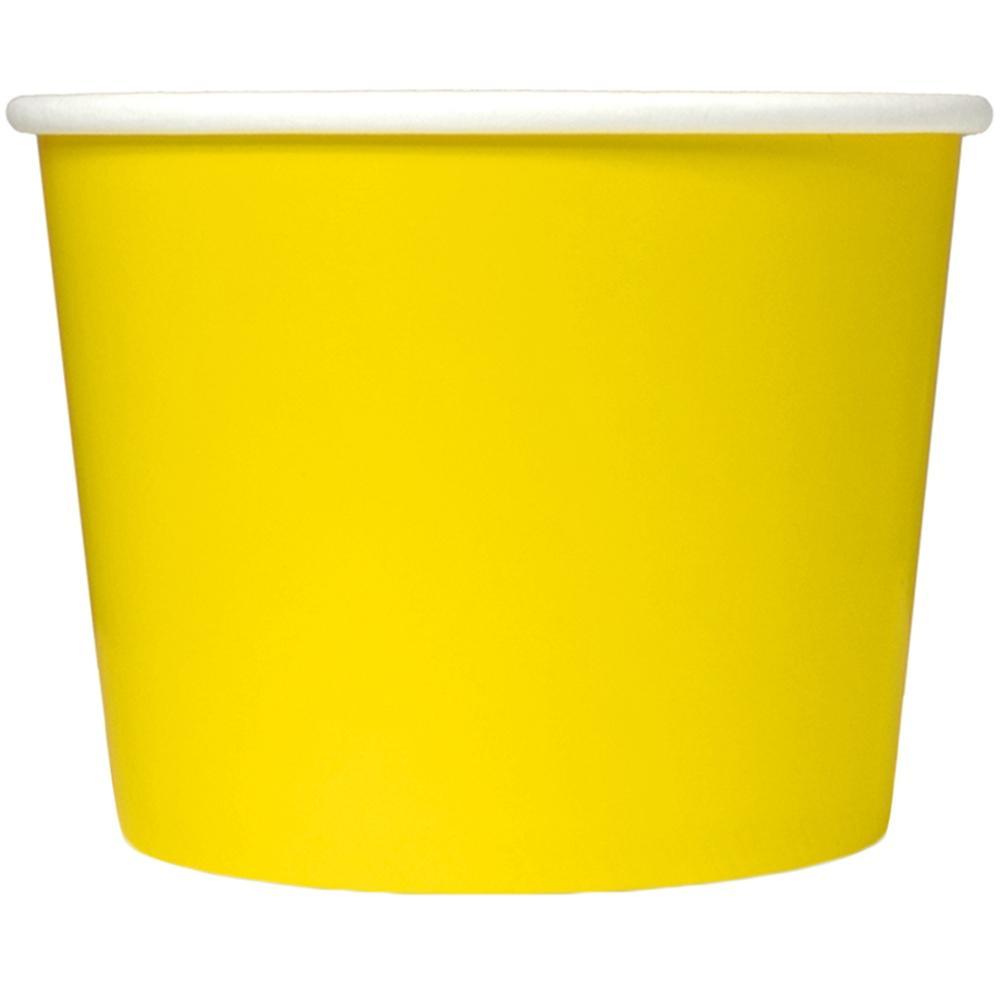 UNIQIFY® 16 oz Yellow Ice Cream Cups - 16YLLWFDSCUP-1