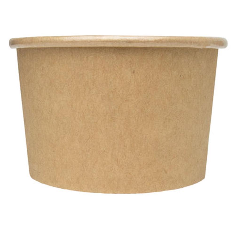 UNIQIFY® 4 oz Kraft Eco-Friendly Compostable Ice Cream Cups - 04ECOKRFTCUP