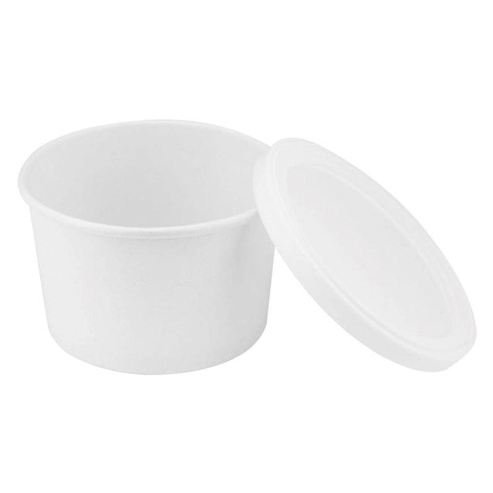 UNIQIFY® 4 oz White Flat Ice Cream Cup Lids - 38104
