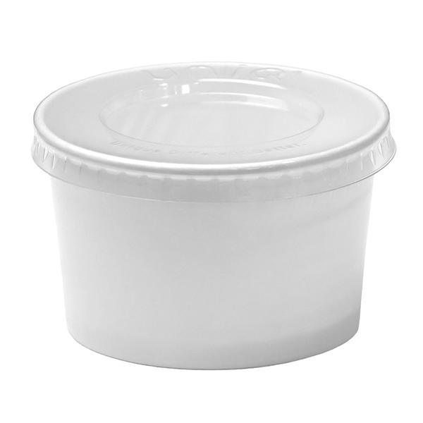 UNIQIFY® 5 oz Clear Flat Ice Cream Cup Lids - 38905M