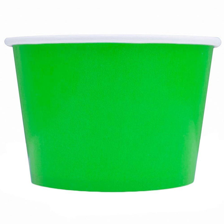 UNIQIFY® 8 oz Green Eco-Friendly Compostable Ice Cream Cups - 08ECOGRNCUP