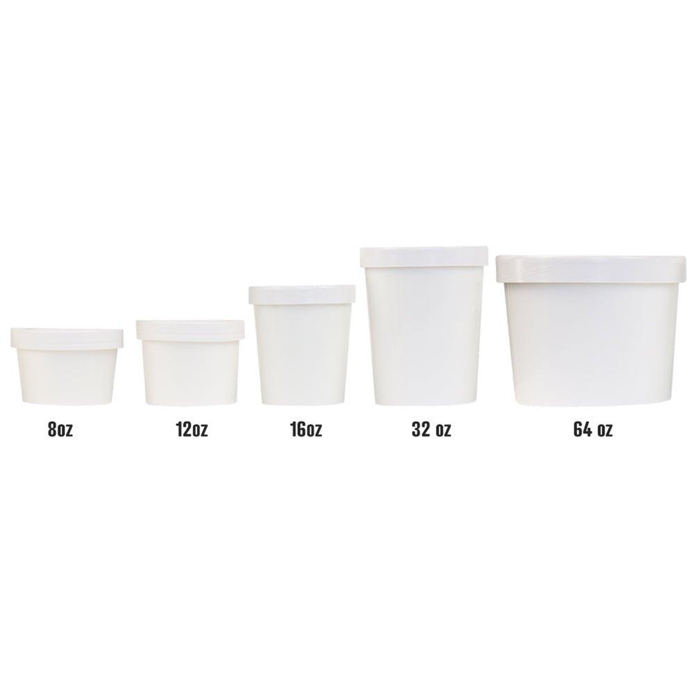 UNIQIFY® 8 oz Ice Cream To Go Containers With Non-Vented Lids - WTGC08MNVH