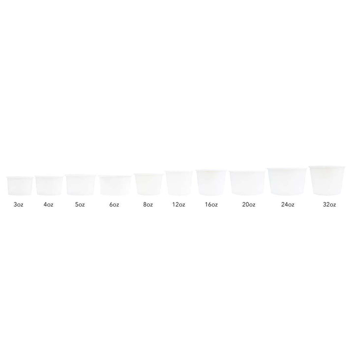 UNIQIFY® 8 oz White Ice Cream Cups - 73519