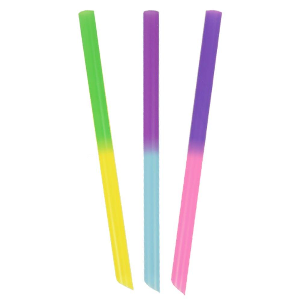 UNIQIFY® 9" Mixed Crazy Color Changing Wrapped Boba Straws - 50099