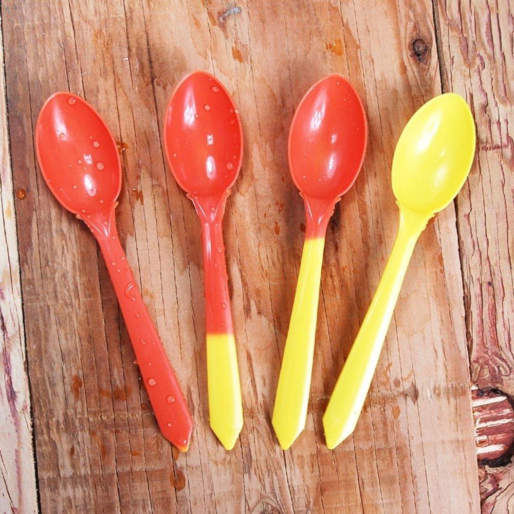 UNIQIFY® Color Changing Dessert Spoons - Yellow to Orange - 51754