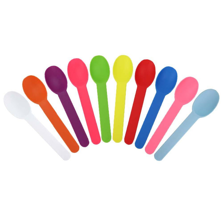 UNIQIFY® Mixed Colors Heavy Duty Ice Cream Spoons - 65022