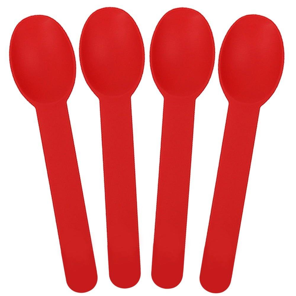 UNIQIFY® Red Heavy Duty Ice Cream Spoons - 65013