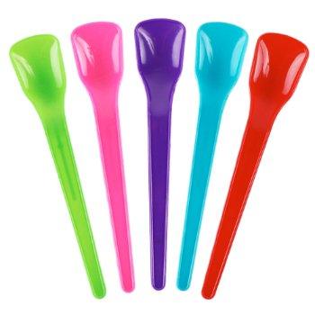 UNIQIFY® Slim Spadey Mixed Colors Ice Cream Spoons - 51622