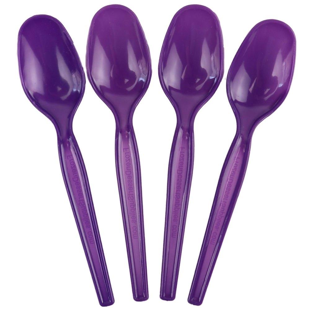 UNIQIFY® Super Dessert Purple Ice Cream Spoons - 51815