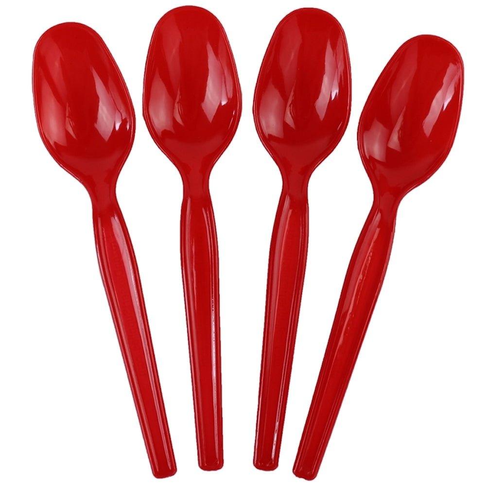 UNIQIFY® Super Dessert Red Ice Cream Spoons - 51813