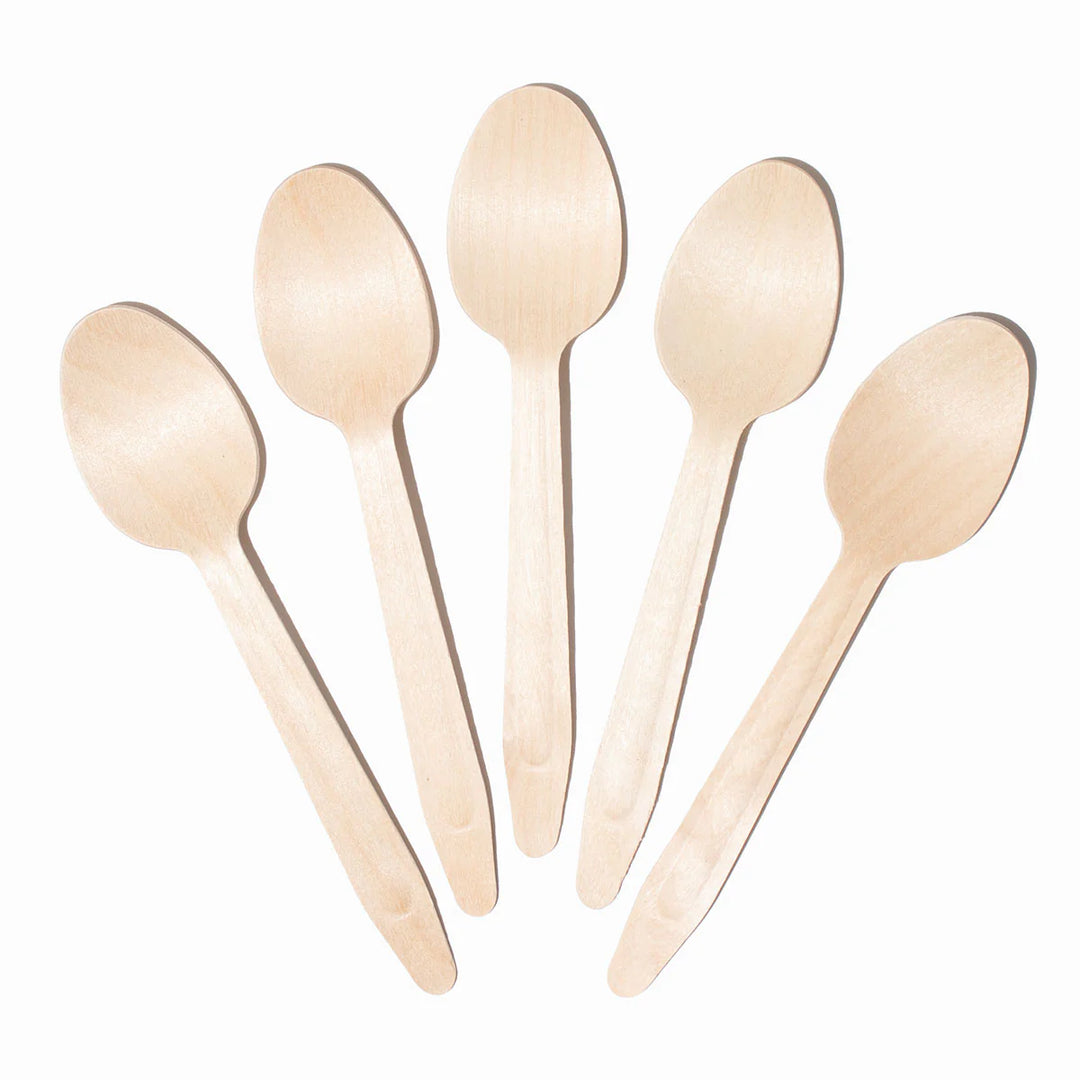 Wooden Ice Cream & Dessert Spoons