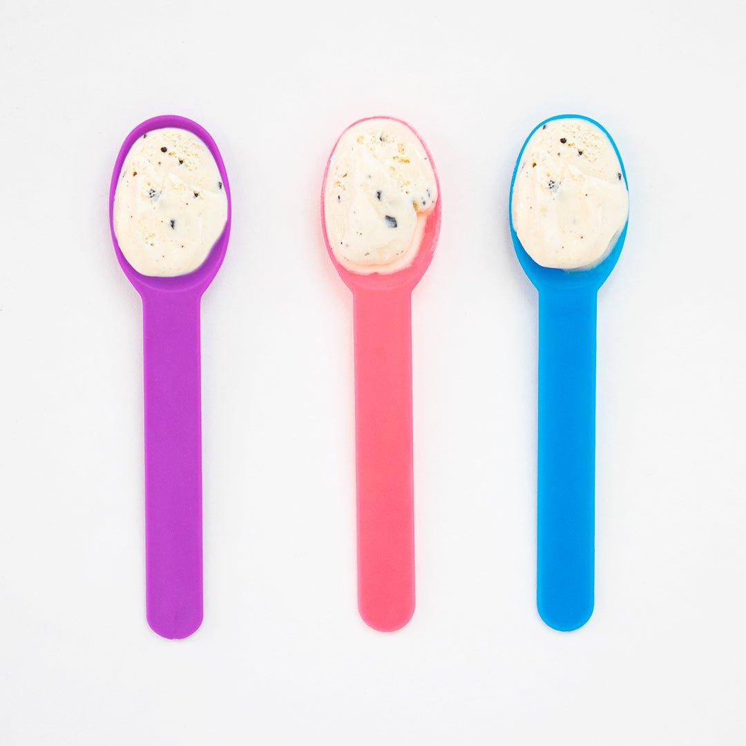 Plastic Disposable Ice Cream Spoons - Frozen Dessert Supplies