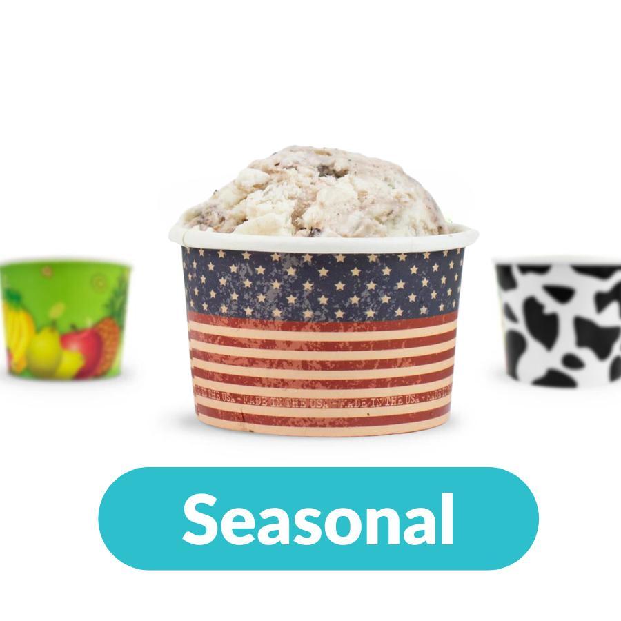 Seasonal Ice Cream Cups - Frozen Dessert Supplies
