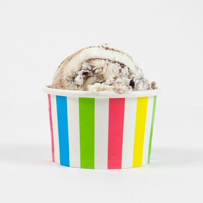 Striped Madness Paper Ice Cream Cups - Frozen Dessert Supplies