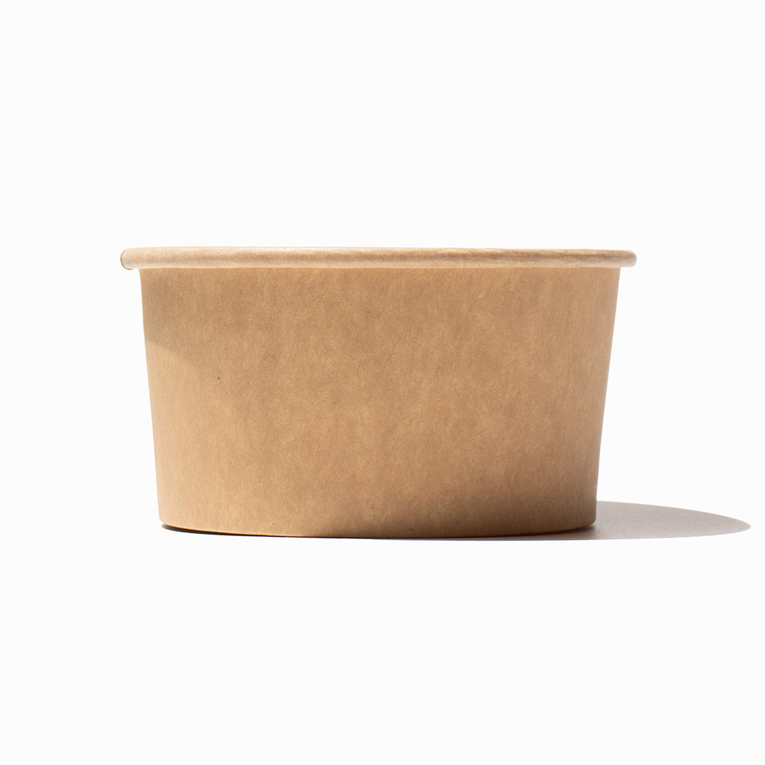 UNIQIFY 6 oz Kraft Eco-Friendly Compostable Ice Cream Cups - Frozen Dessert Supplies