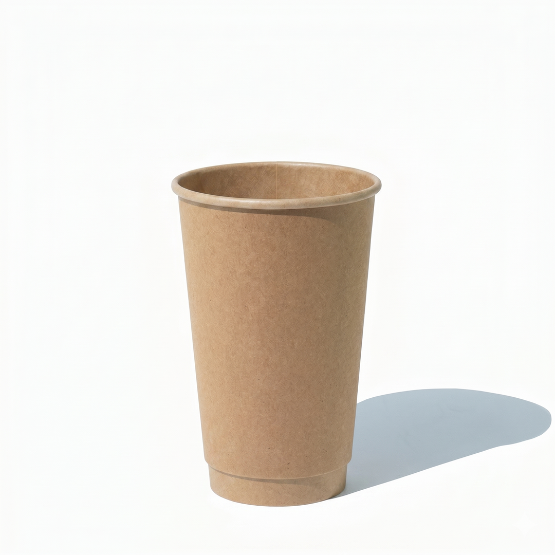 UNIQ 16 oz Double-Wall Kraft Hot Paper Cups - 500/Case