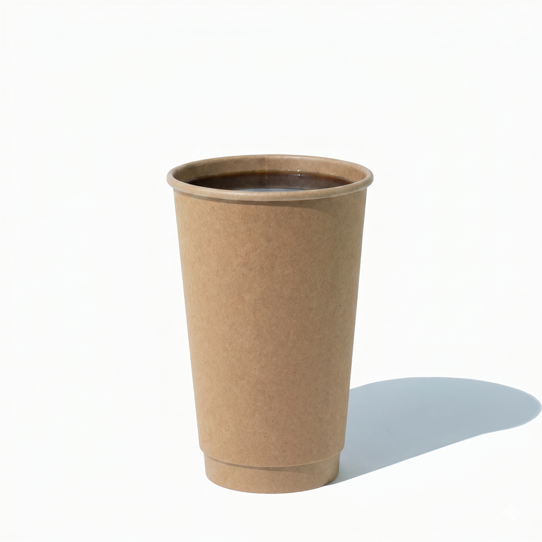 UNIQ 16 oz Double-Wall Kraft Hot Paper Cups - 500/Case