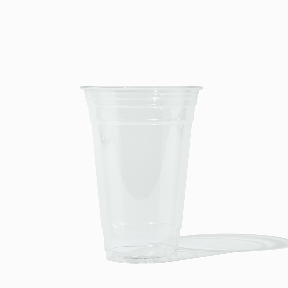 Frozen Dessert Supplies - UNIQ 20 oz Clear Plastic Disposable PET Cups - 1000/Case - Product