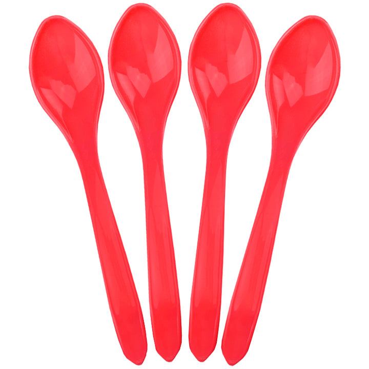 UNIQ Red Curve Ice Cream Spoons - Frozen Dessert Supplies