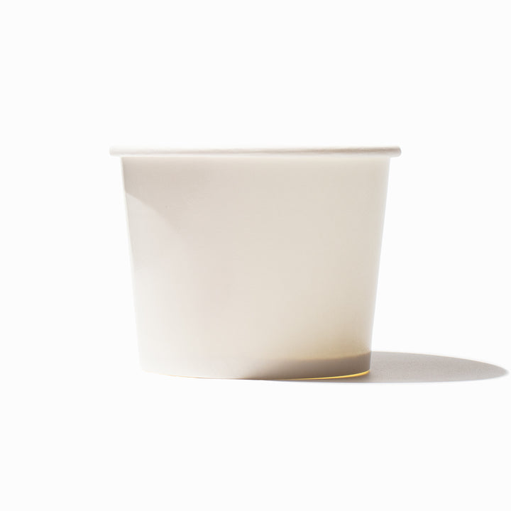 UNIQIFY 12 oz White Ice Cream Cups - Frozen Dessert Supplies