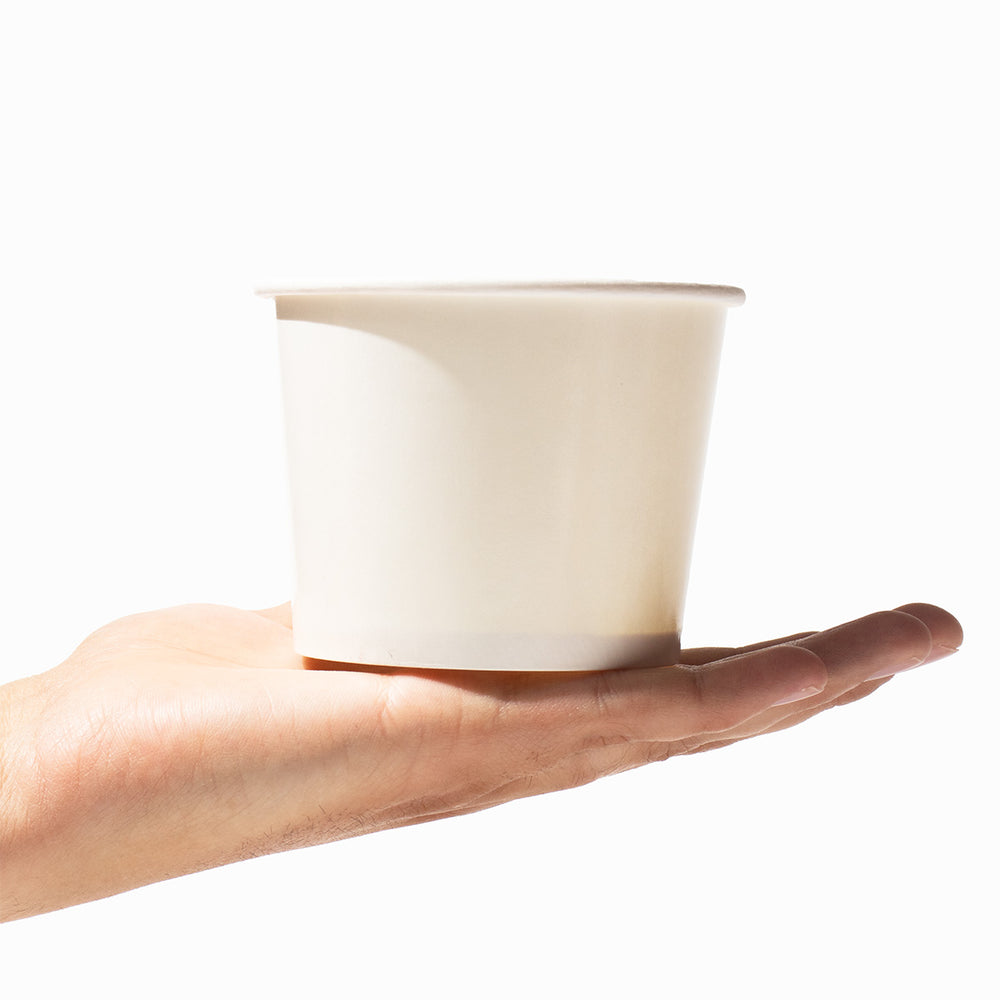 UNIQIFY 12 oz White Ice Cream Cups - Frozen Dessert Supplies