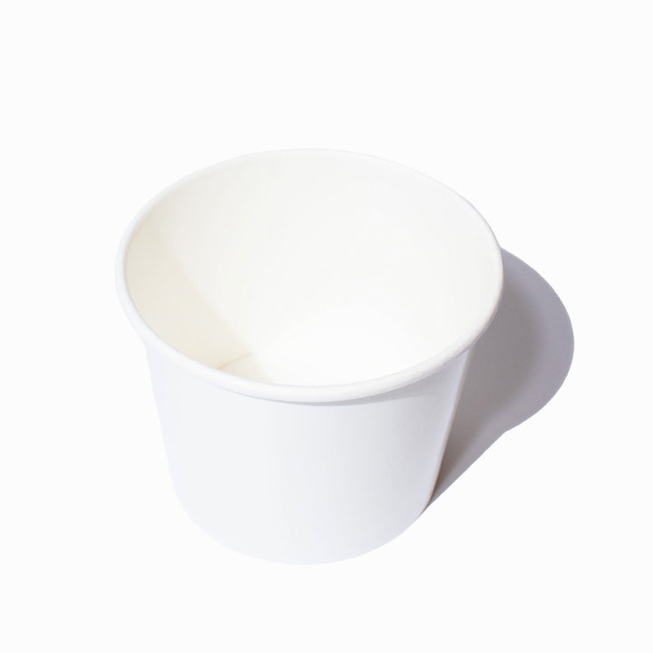 UNIQIFY 16 oz White Ice Cream Cups - Frozen Dessert Supplies