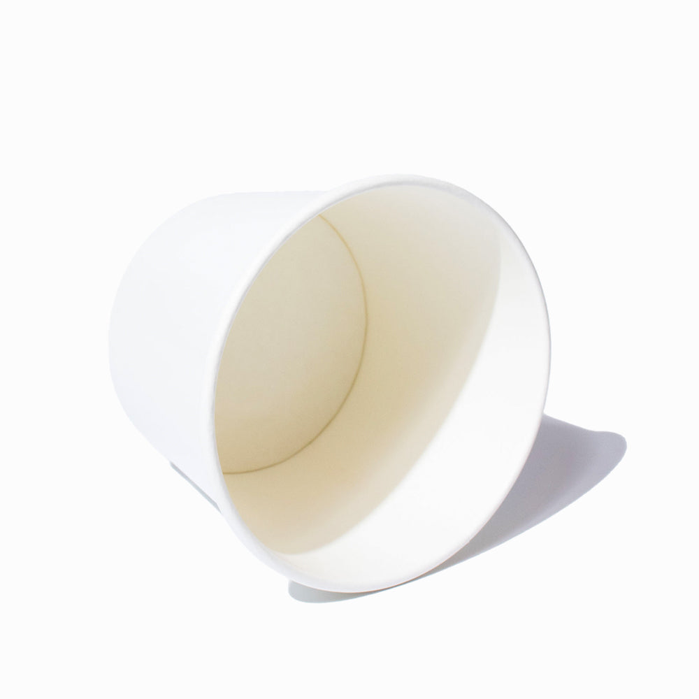 UNIQIFY 16 oz White Ice Cream Cups - Frozen Dessert Supplies