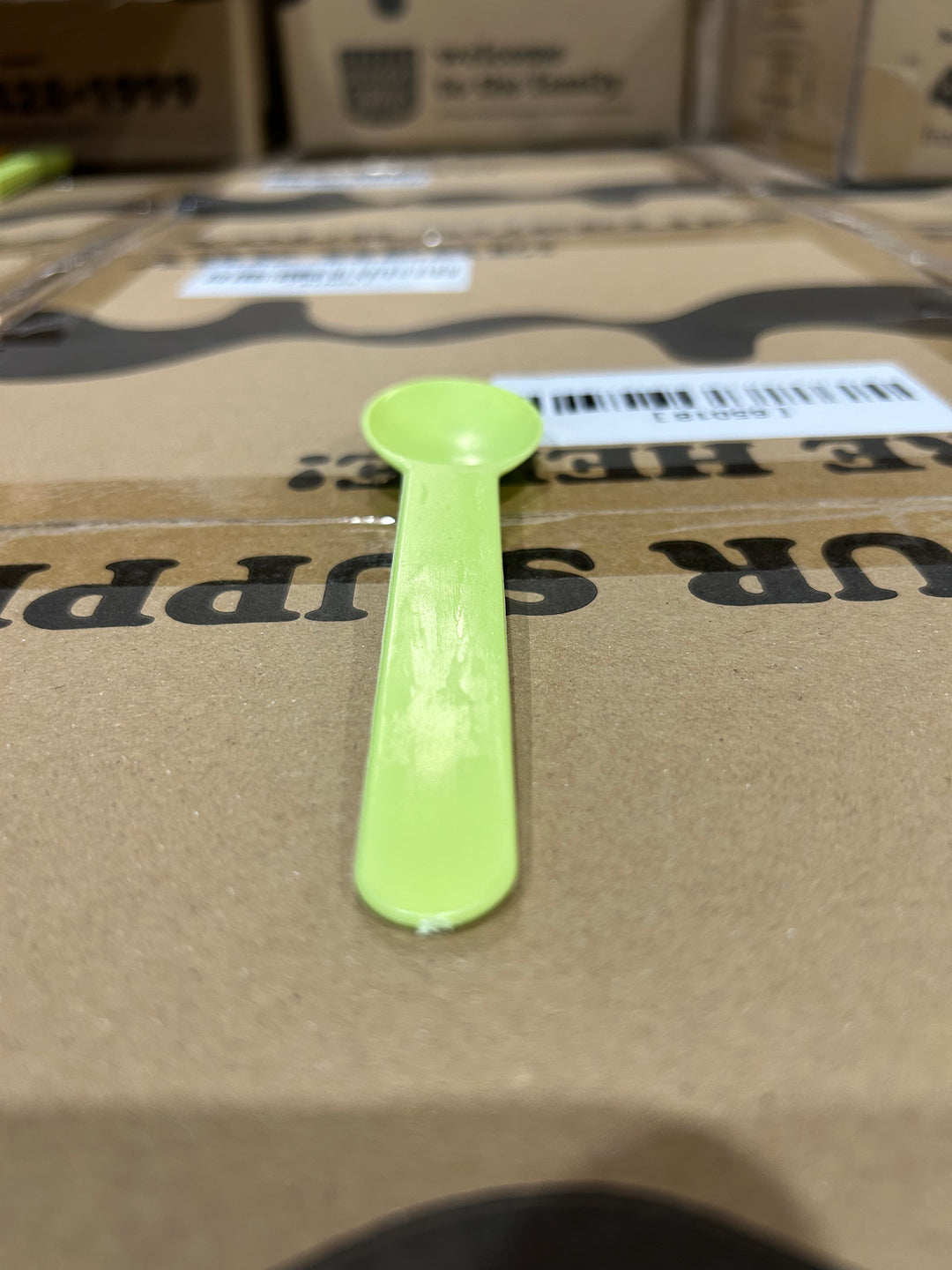 Green Heavy Duty Ice Cream Spoons (Cosmetic Blemishes) - 1000/Case