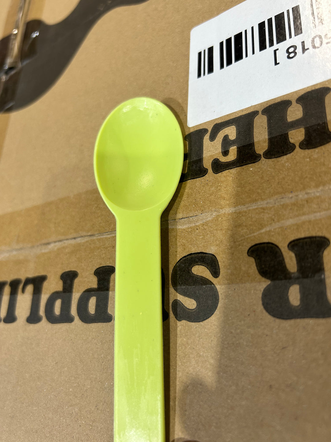 Green Heavy Duty Ice Cream Spoons (Cosmetic Blemishes) - 1000/Case