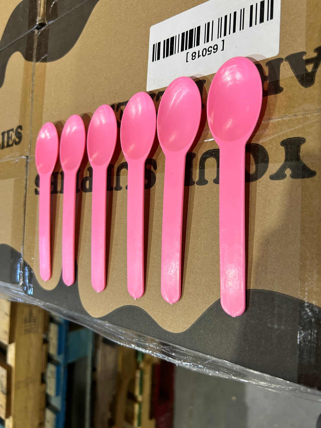 Pink Heavy Duty Ice Cream Spoons (Cosmetic Blemishes) - 1000/Case