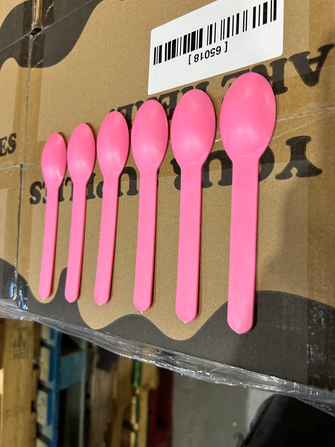 Pink Heavy Duty Ice Cream Spoons (Cosmetic Blemishes) - 1000/Case