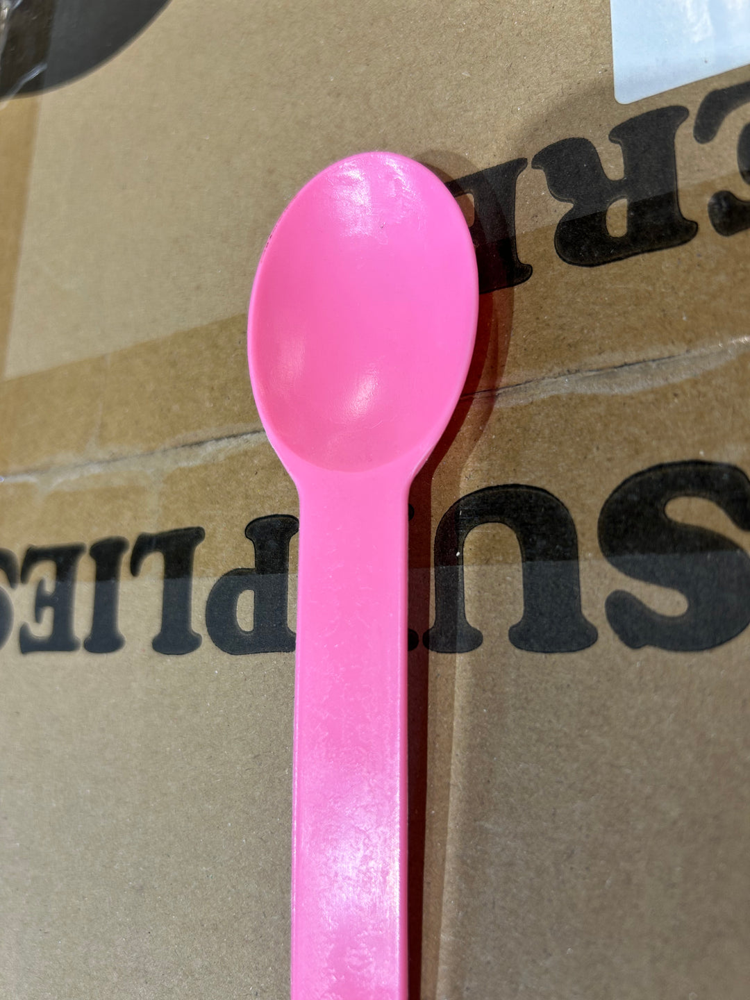 Pink Heavy Duty Ice Cream Spoons (Cosmetic Blemishes) - 1000/Case