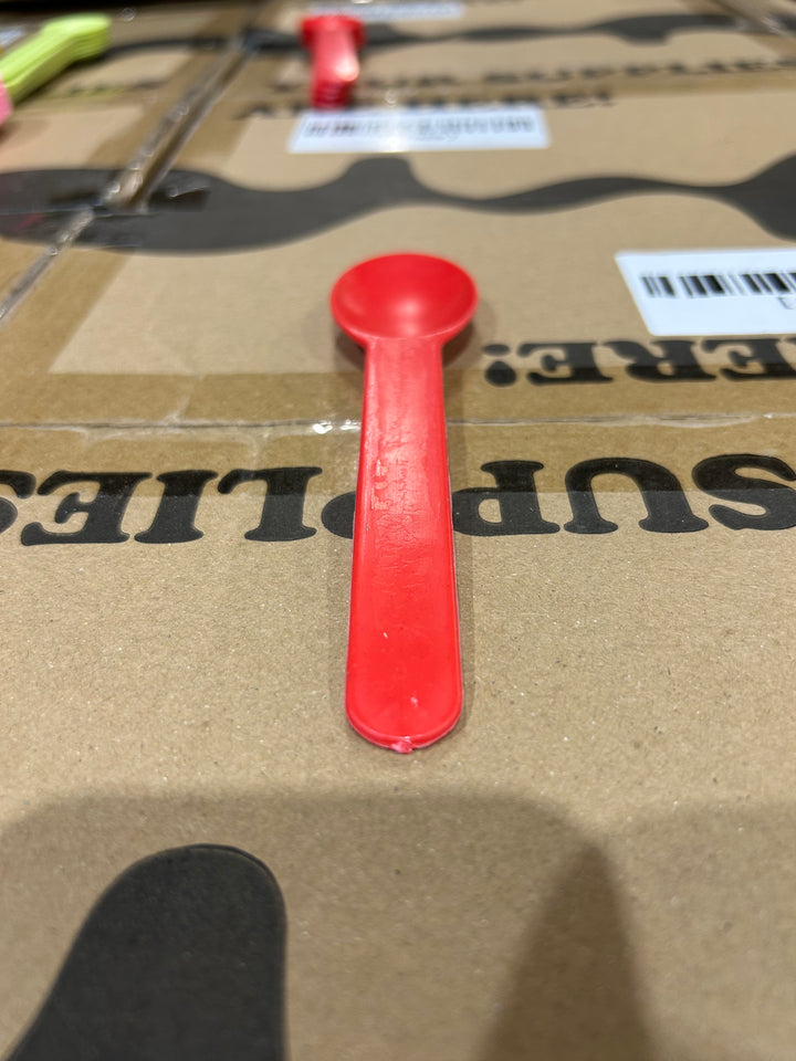 Red Heavy Duty Ice Cream Spoons (Cosmetic Blemishes) - 1000/Case