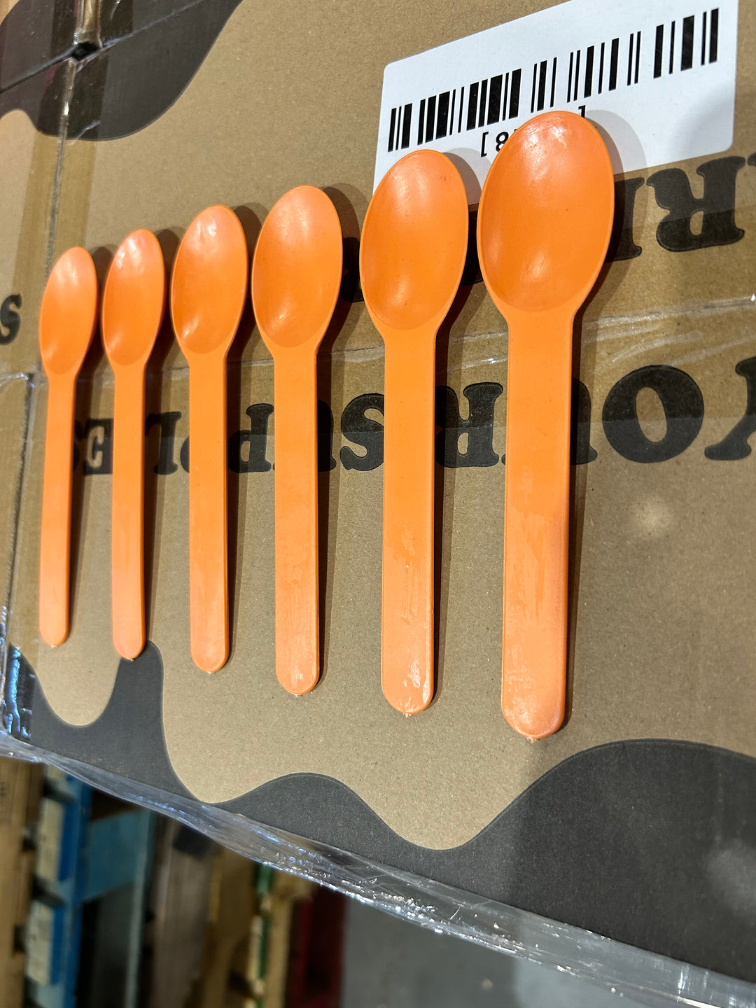 Orange Heavy Duty Ice Cream Spoons (Cosmetic Blemishes) - 1000/Case