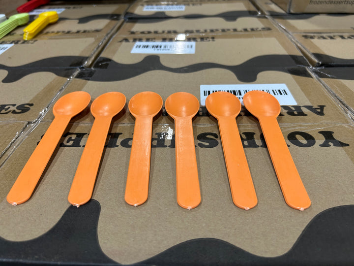 Orange Heavy Duty Ice Cream Spoons (Cosmetic Blemishes) - 1000/Case