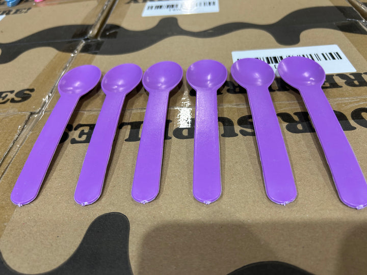Purple Heavy Duty Ice Cream Spoons (Cosmetic Blemishes) - 1000/Case