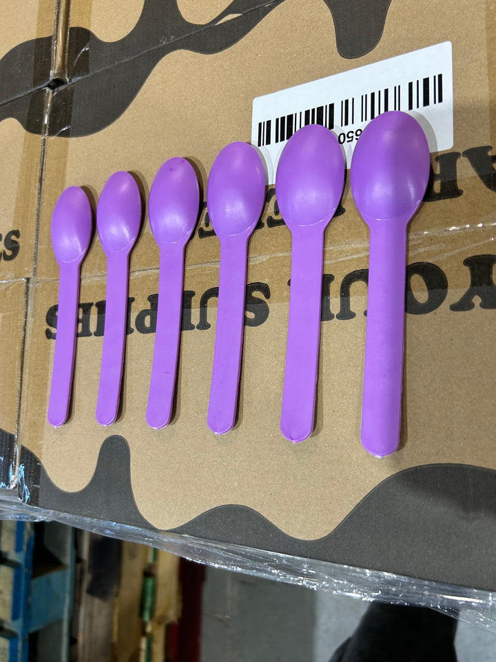 Purple Heavy Duty Ice Cream Spoons (Cosmetic Blemishes) - 1000/Case