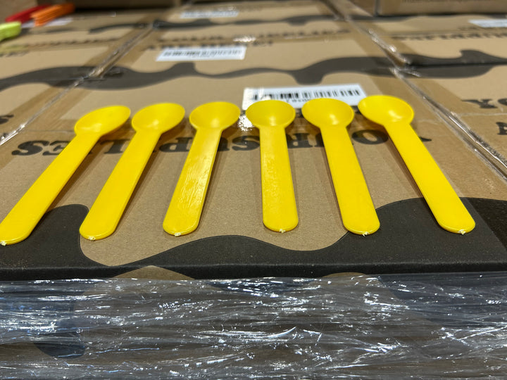 Yellow Heavy Duty Ice Cream Spoons (Cosmetic Blemishes) - 1000/Case