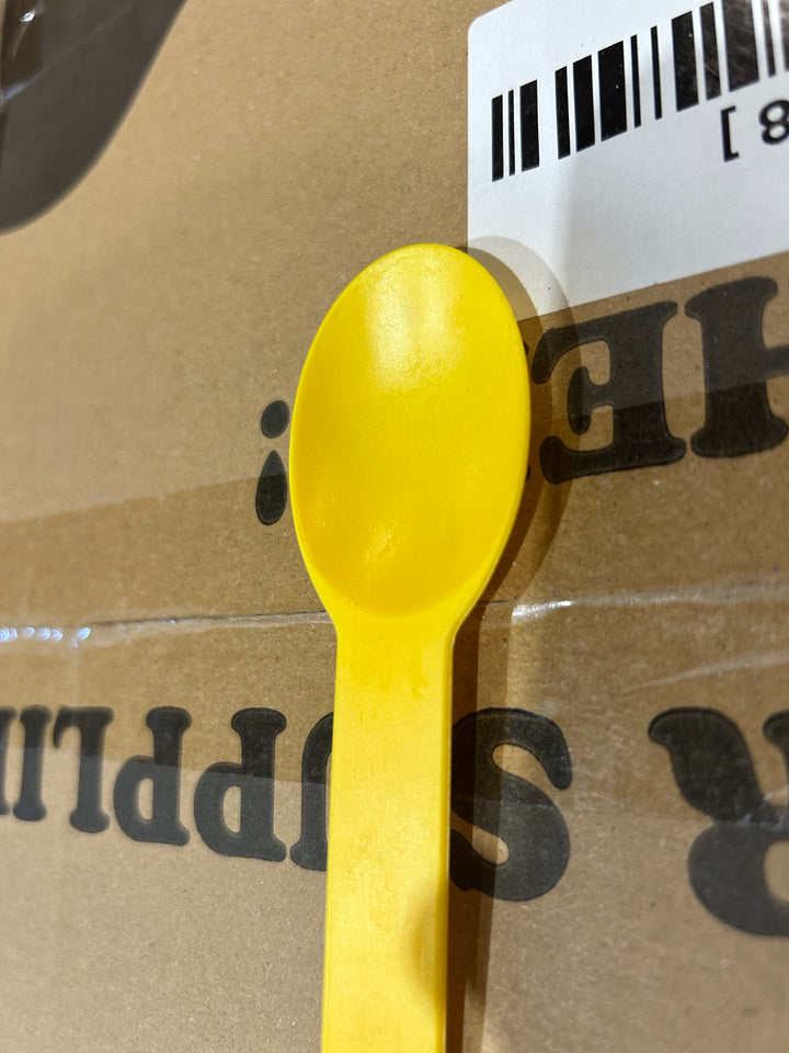 Yellow Heavy Duty Ice Cream Spoons (Cosmetic Blemishes) - 1000/Case
