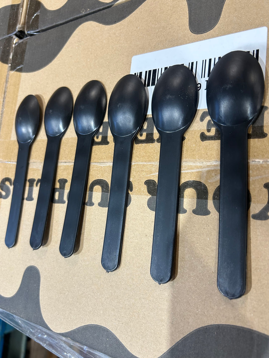 Black Heavy Duty Ice Cream Spoons (Cosmetic Blemishes) - 1000/Case