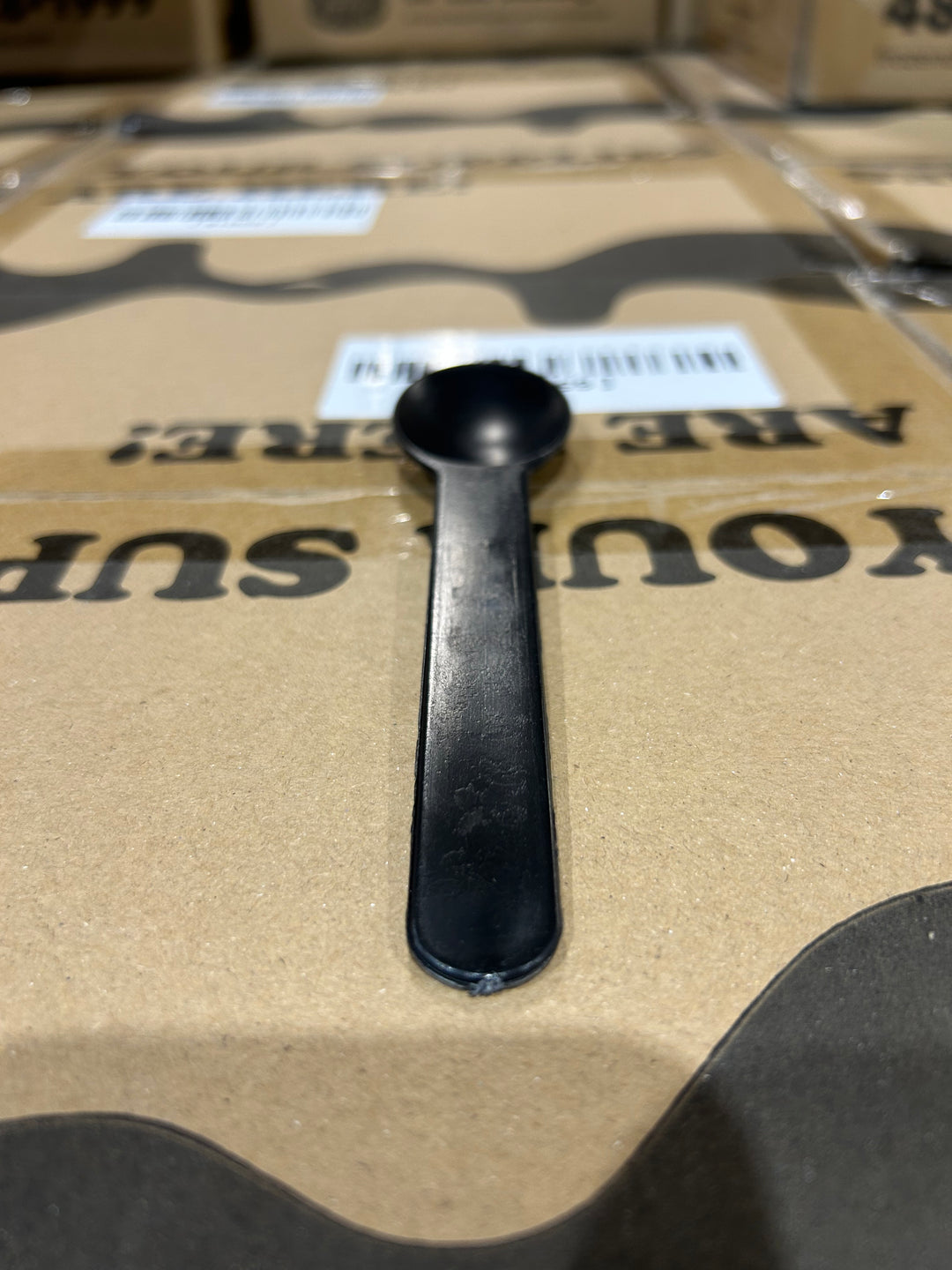Black Heavy Duty Ice Cream Spoons (Cosmetic Blemishes) - 1000/Case