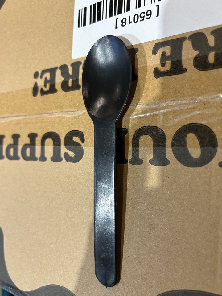 Black Heavy Duty Ice Cream Spoons (Cosmetic Blemishes) - 1000/Case