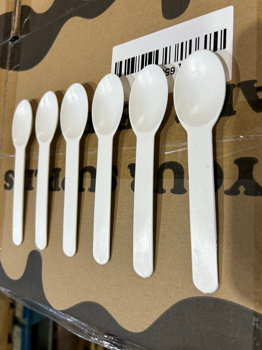 White Heavy Duty Ice Cream Spoons (Cosmetic Blemishes) - 1000/Case