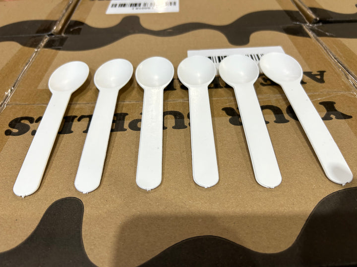 White Heavy Duty Ice Cream Spoons (Cosmetic Blemishes) - 1000/Case